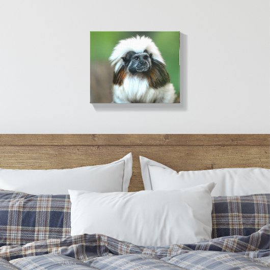 Nieuwsgierig aap canvas afdruk (Insitu (Slaapkamer))