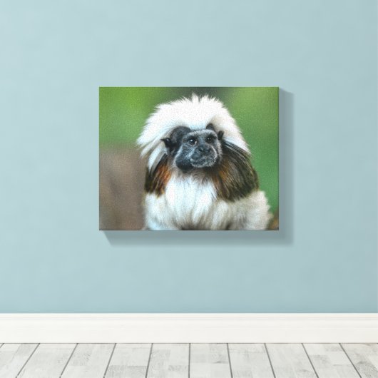 Nieuwsgierig aap canvas afdruk (Insitu (Houten vloer))