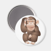 Nieuwsgierig aap magneet (Voorkant / Achterkant)