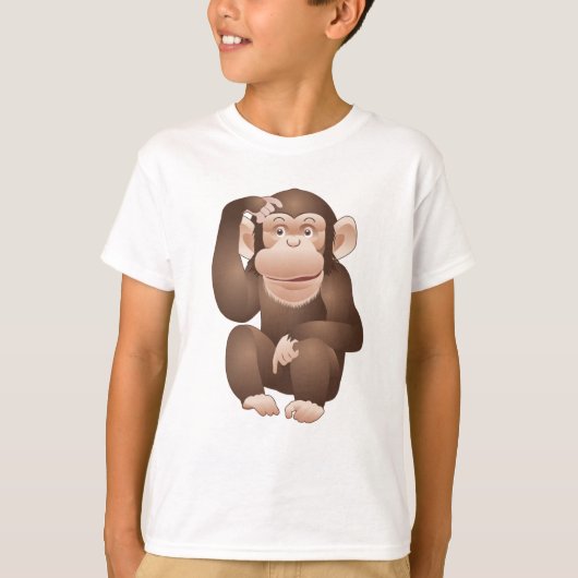 Nieuwsgierig aap t-shirt (Voorkant)