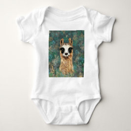 Nieuwsgierig Baby Llama Baby Bodysuit