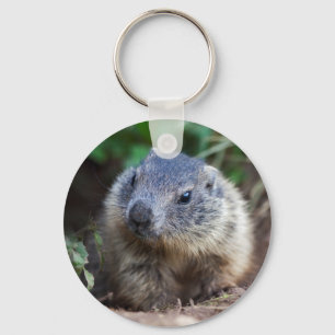 Nieuwsgierig Baby Marmot Keyring Sleutelhanger