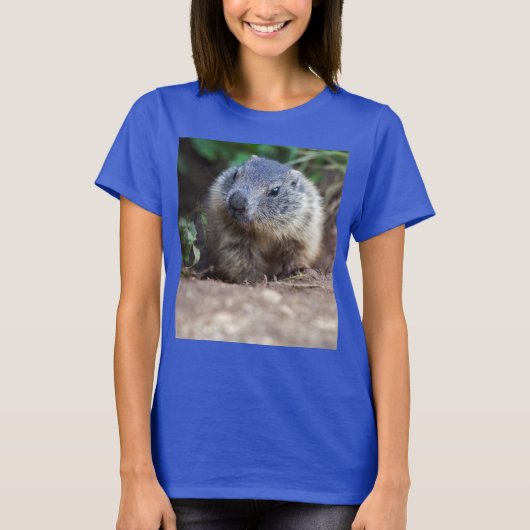 Nieuwsgierig Baby Marmot T-shirt (Voorkant)