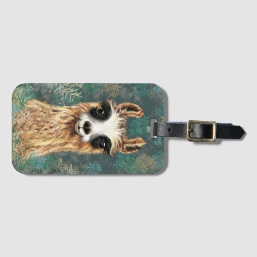 Nieuwsgierig Bagagelabel Llama - Fun (Voorkant (horizontaal))