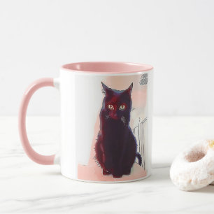 Nieuwsgierig Black Cat-mok Mok