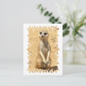 Nieuwsgierig Briefkaart Meerkat (Staand voorkant)