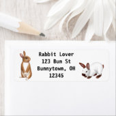 Nieuwsgierig Bunny Rabbit Label (Insitu)