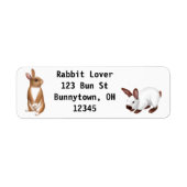 Nieuwsgierig Bunny Rabbit Label (Voorkant)