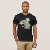 Nieuwsgierig Cartoon Elephant T-Shirt (Voorkant volledig)
