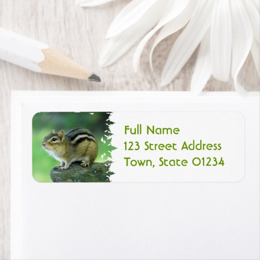 Nieuwsgierig Chipmunk Mailing Labels (Insitu)