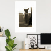 Nieuwsgierig Corgi Poster (Thuiskantoor)