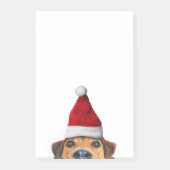 Nieuwsgierig Cute Funny Dog met Santa Hat Post-it® Notes (Voorkant)