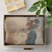 Nieuwsgierig Dachshund-Puppy en kikker van Reicher Tissuepapier (Geschenk)