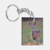 Nieuwsgierig Deer Sleutelhanger (Voorkant Links)