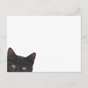Nieuwsgierig digitaal Kat schilderen Briefkaart
