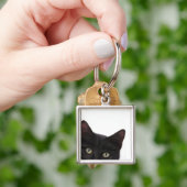 Nieuwsgierig digitaal Kat schilderen Sleutelhanger (Hand)