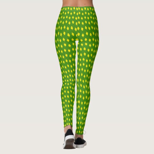 Nieuwsgierig Geel Chick Leggings (Achterkant)