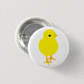 Nieuwsgierig Geel Chick Ronde Button 3,2 Cm (Voorkant /achterkant)