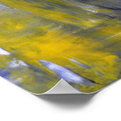 'Nieuwsgierig' Geel en Abstract KunstPoster Poster (Hoek)