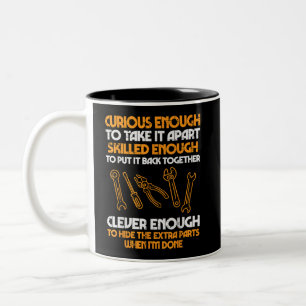 Nieuwsgierig genoeg om het uit elkaar te halen Aut Tweekleurige Koffiemok