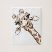 Nieuwsgierig Giraffe Art Legpuzzel (Verticaal)