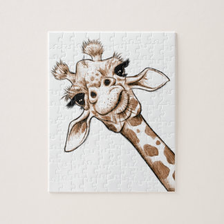 Nieuwsgierig Giraffe Art Legpuzzel