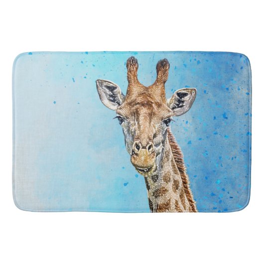 Nieuwsgierig Giraffe Badmat (Voorkant)