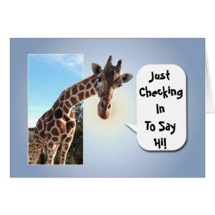 Nieuwsgierig Giraffe die gewoon incheckt om te zeg