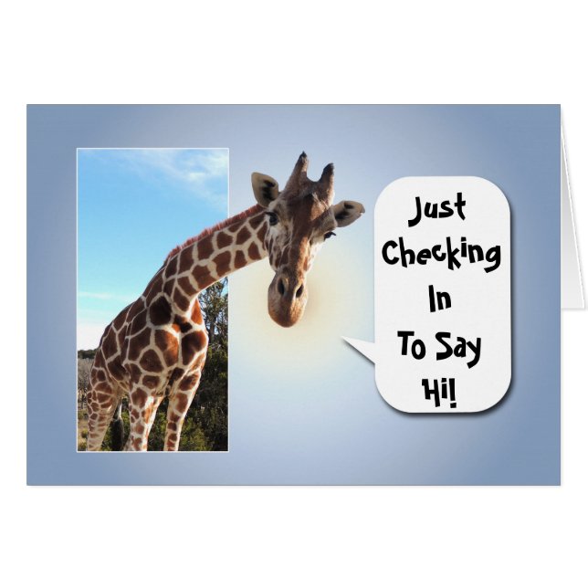 Nieuwsgierig Giraffe die gewoon incheckt om te zeg (Voorkant Horizontaal)