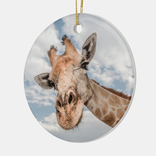 Nieuwsgierig Giraffe Keramisch Ornament (Links)