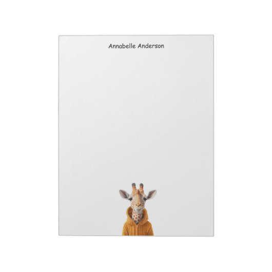 Nieuwsgierig Giraffe Notitieblok (Linkerzijde)