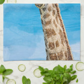 Nieuwsgierig Giraffe Theedoek (Gevouwen)