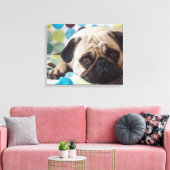 nieuwsgierig jong huisdier canvas afdruk (Insitu (Woonkamer))