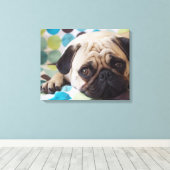nieuwsgierig jong huisdier canvas afdruk (Insitu (Houten vloer))