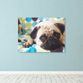 nieuwsgierig jong huisdier canvas afdruk (Insitu (Houten vloer))