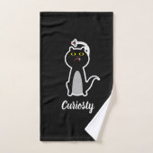Nieuwsgierig kat bad handdoek (Handdoek)