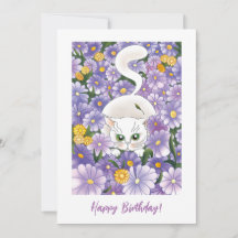 Nieuwsgierig  kat Birthday Greetings Kaart