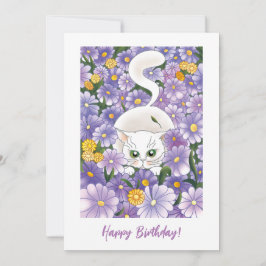 Nieuwsgierig  kat Birthday Greetings Kaart