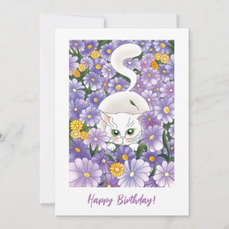 Nieuwsgierig  kat Birthday Greetings Kaart