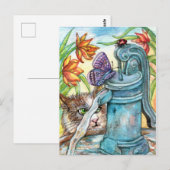 Nieuwsgierig kat briefkaart (Voorkant / Achterkant)