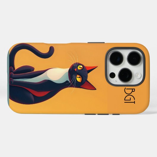 Nieuwsgierig kat Case-Mate iPhone case (Achterkant (horizontaal))