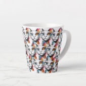nieuwsgierig Kat Latte Mok (Rechterhoek)