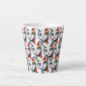 nieuwsgierig Kat Latte Mok (Voorkant)