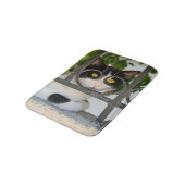 Nieuwsgierig kat met brillenglazen Lijst Badmat (Gekanteld)