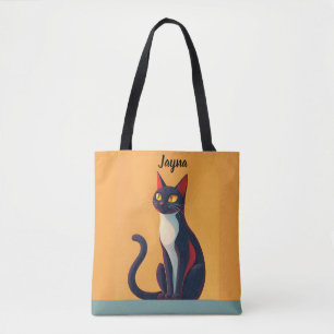 Nieuwsgierig kat tote bag