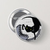 Nieuwsgierig katje met trap ronde button 5,7 cm (Voorkant /achterkant)