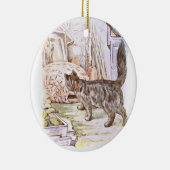 Nieuwsgierig kattenwerk keramisch ornament (Rechts)