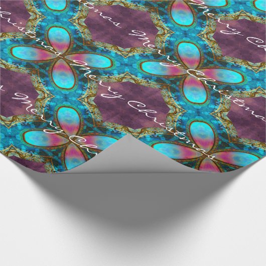 Nieuwsgierig kerstfeest cadeaupapier (Hoek)