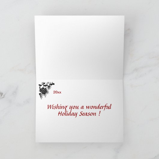 Nieuwsgierig kerstfeest Kaart (Binnen)