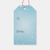 Nieuwsgierig keukenkat in een rode kerstbak cadeaulabel (Achterkant)